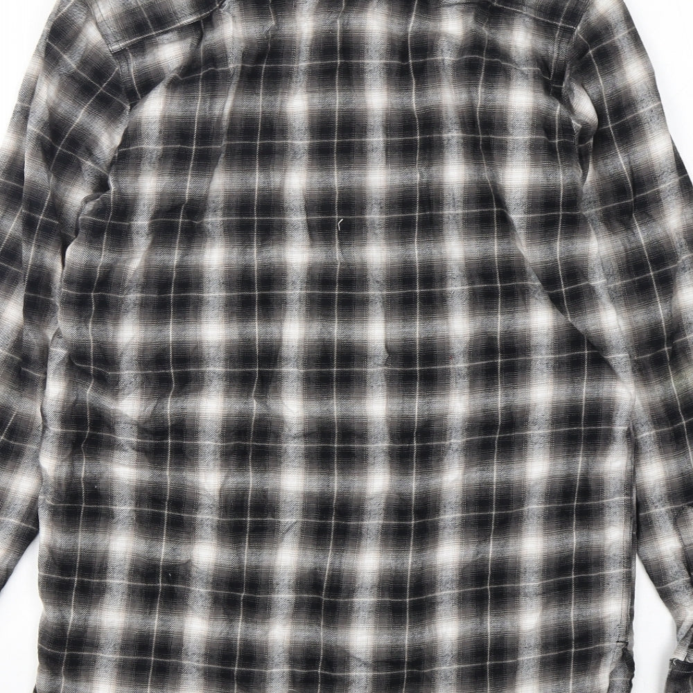 Mens UK Size XS FOREVER 21 Green Button-Up Long Sleeve Casual Shirt