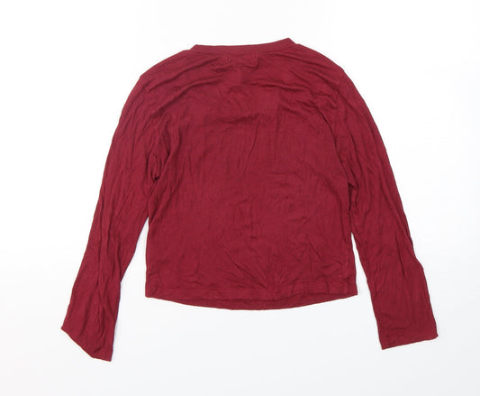 Forever 21 Womens Red Modal Basic T-Shirt Size S Round Neck