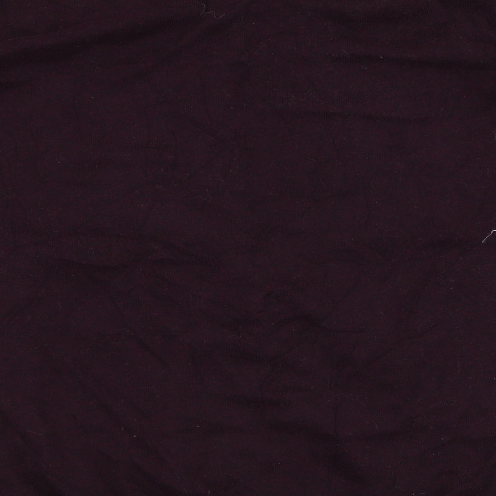 M&Co Mens Purple V-Neck Cotton Pullover Jumper Size XL