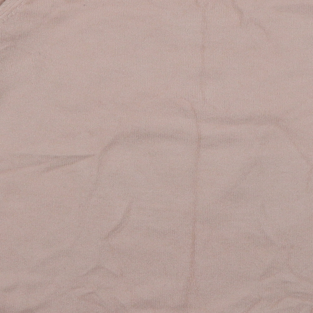 Lucy Sparks Womens Pink Round Neck Viscose Pullover Jumper Size S