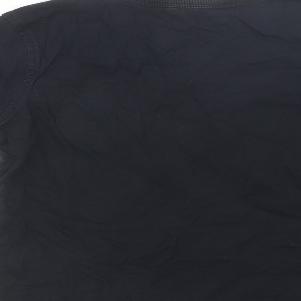 George Girls Black Cotton Pullover T-Shirt Size 3-4 Years Crew Neck Pullover - The Future