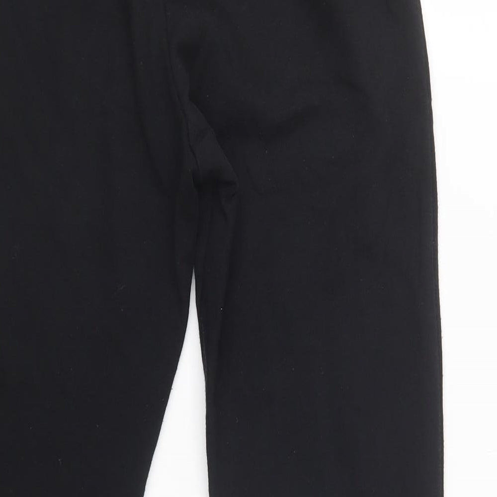 Primark Womens Black Polyester Jogger Trousers Size XS L28 in Regular Drawstring