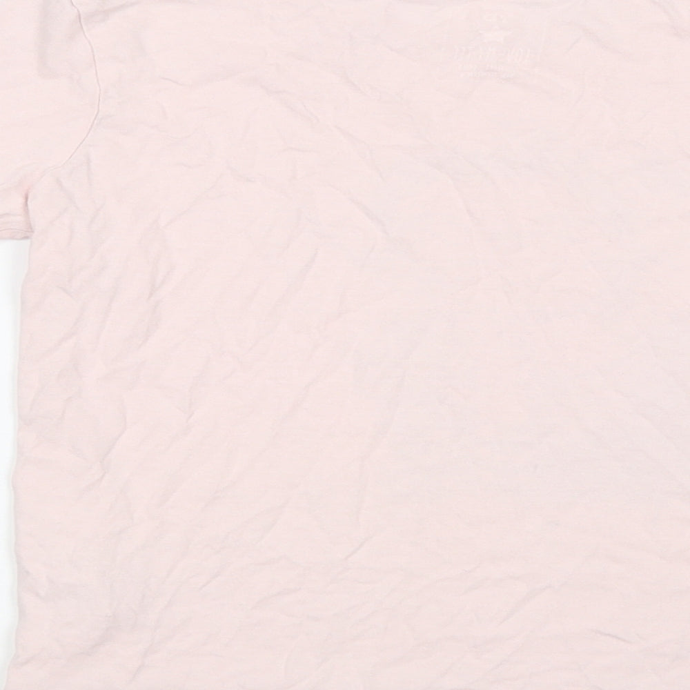 Primark Girls Pink Cotton Basic T-Shirt Size 9-10 Years Crew Neck Pullover - Make A Wuish