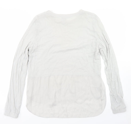 Womens UK Size 10 YAYA Grey Basic Blouse