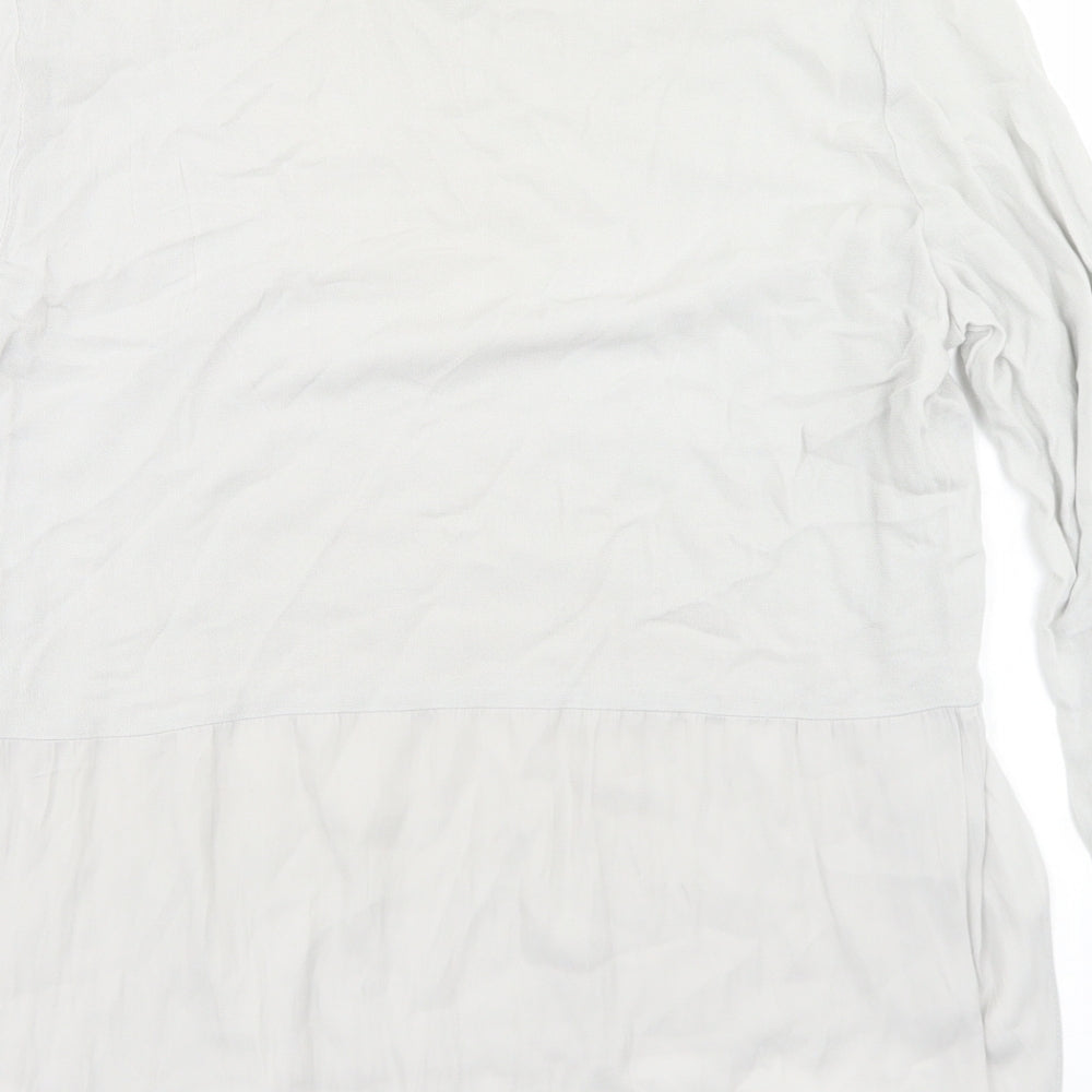 Womens UK Size 10 YAYA Grey Basic Blouse