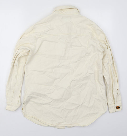 Missguided Womens Ivory Jacket Size 8 Button