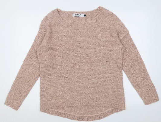 Womens UK Size L Only Beige Pullover Jumper