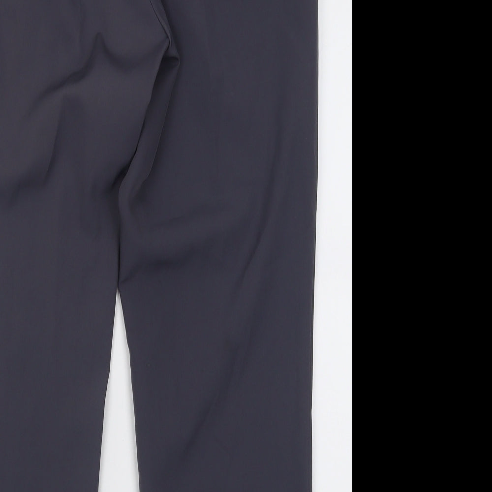 New Look Womens Grey Polyester Trousers Size 12 L28 in Regular Button