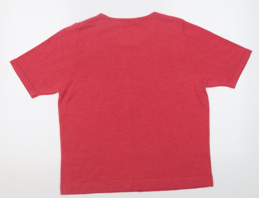 Womens UK Size 16 Classic Pink Pullover Jumper