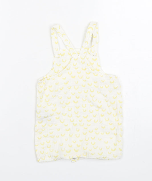 Primark Baby Multicoloured Spotted Cotton Romper One-Piece Size 9-12 Months Snap - bananas