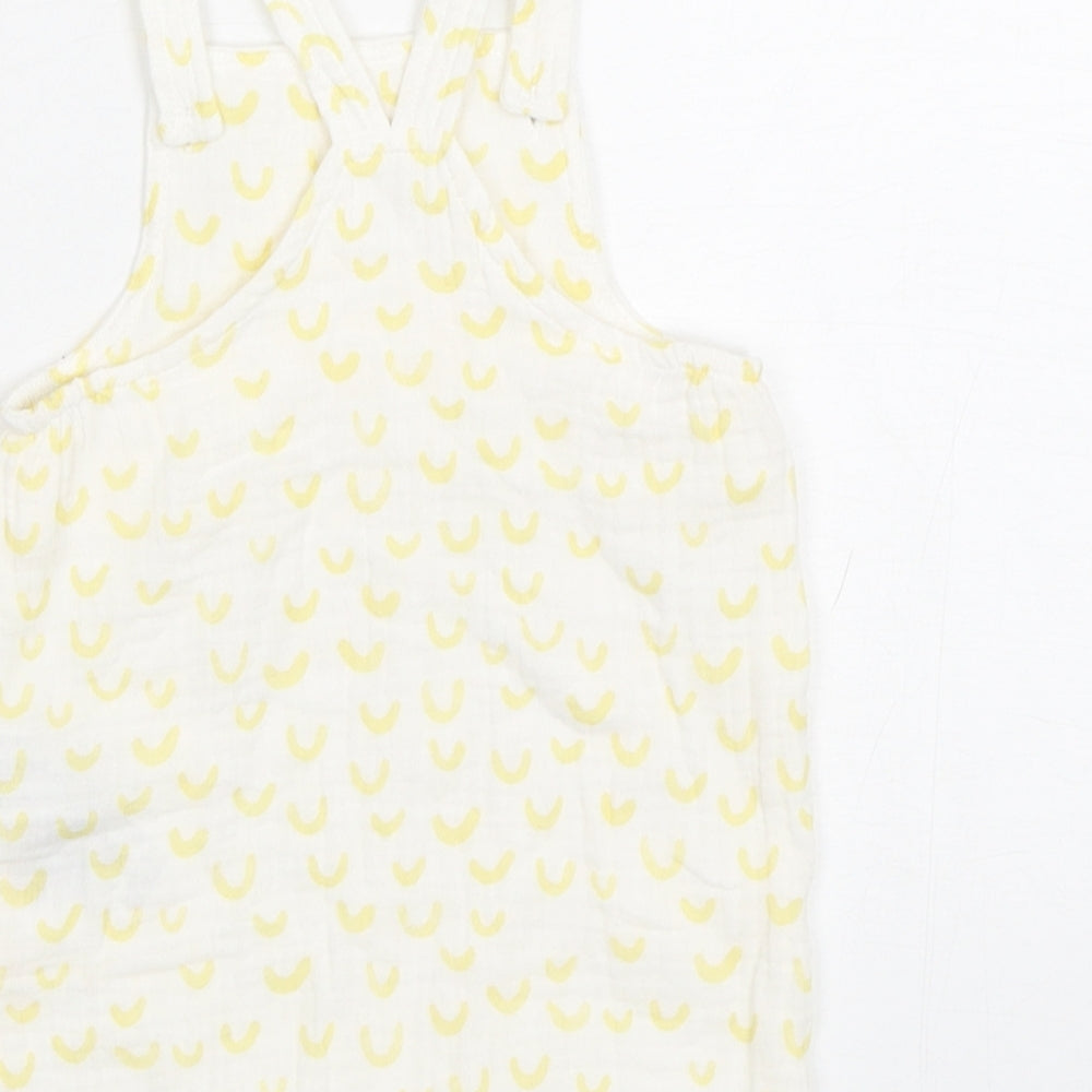 Primark Baby Multicoloured Spotted Cotton Romper One-Piece Size 9-12 Months Snap - bananas
