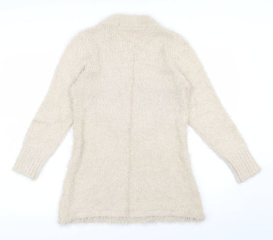 Womens UK Size S Quiz Beige Pullover Jumper