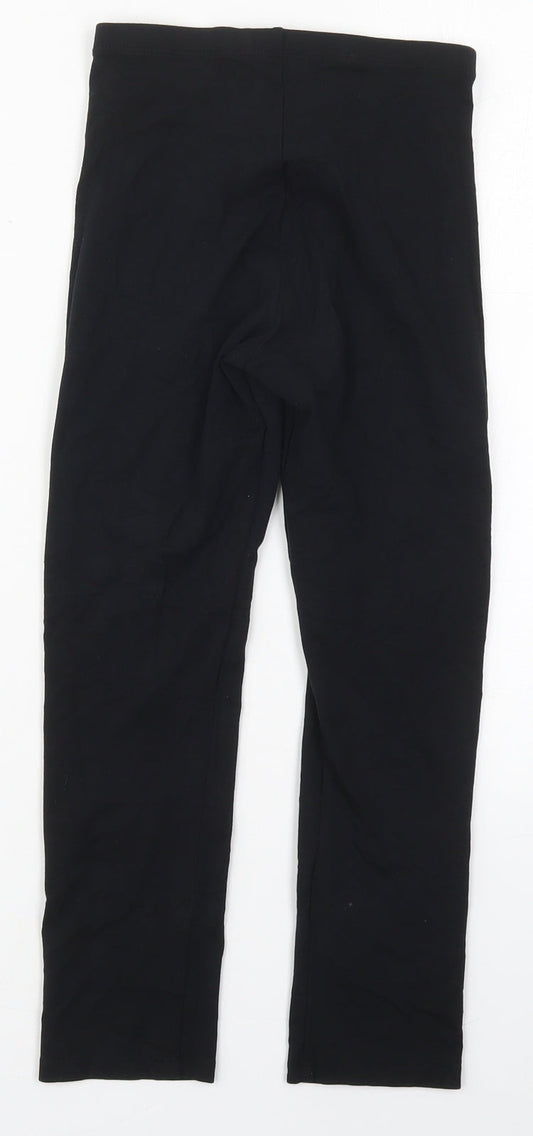 F&F Womens Black Cotton Carrot Leggings Size 6 L21 in