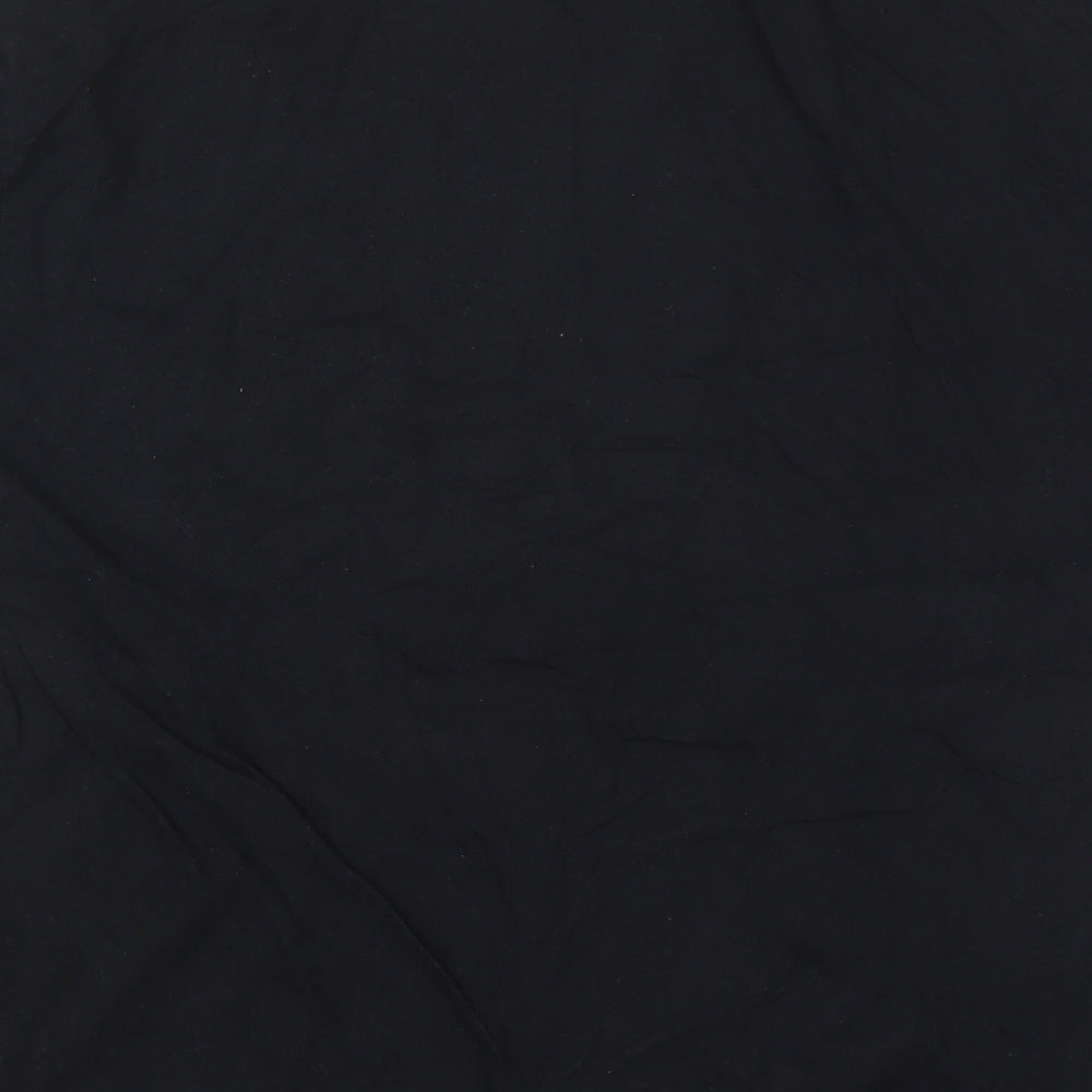 Gildan Mens Black Cotton T-Shirt Size L Crew Neck - Bullet Club