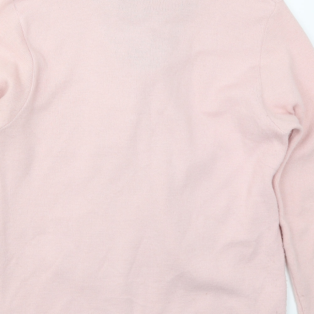 Womens UK Size S Mia Moda Pink Pullover Jumper