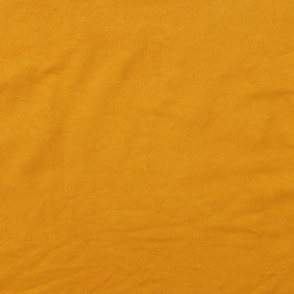 F&F Womens Orange Polyester Basic T-Shirt Size 14 Crew Neck