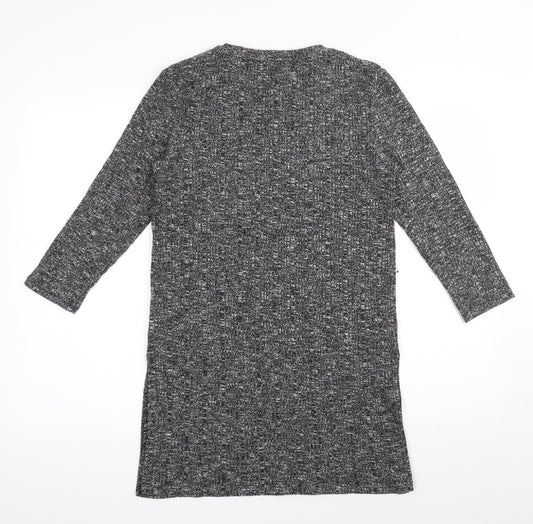 F&F Womens Grey Round Neck Polyester Pullover Jumper Size 10