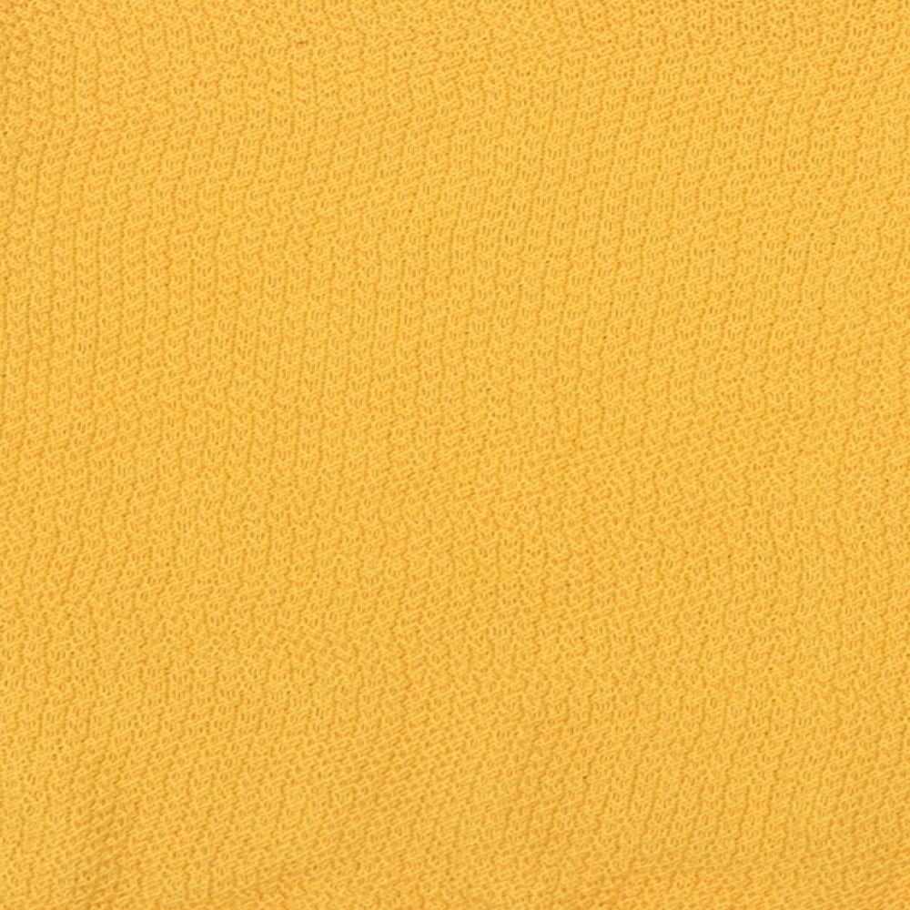 Primark Womens Yellow V-Neck Polyester Pullover Jumper Size S