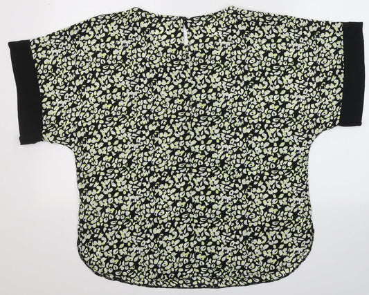 Womens UK Size M Dunnes Stores Black Jersey Blouse