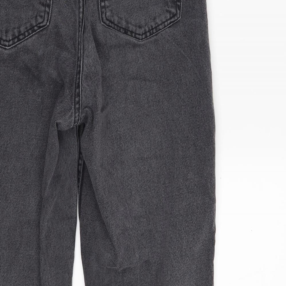 Denim Co. Womens Grey 100% Cotton Straight Jeans Size 8 L27 in Slim Zip