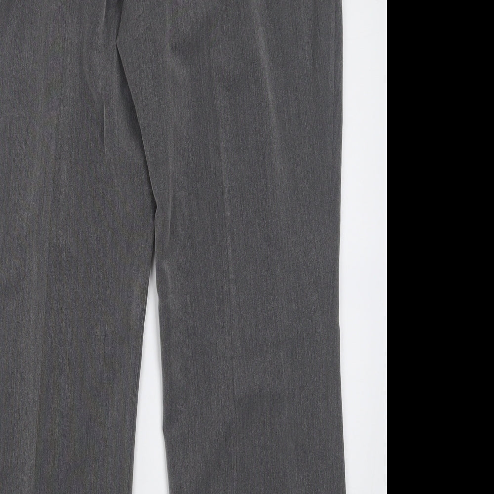 Bonmarché Womens Grey Polyester Trousers Size 12 L27 in Regular