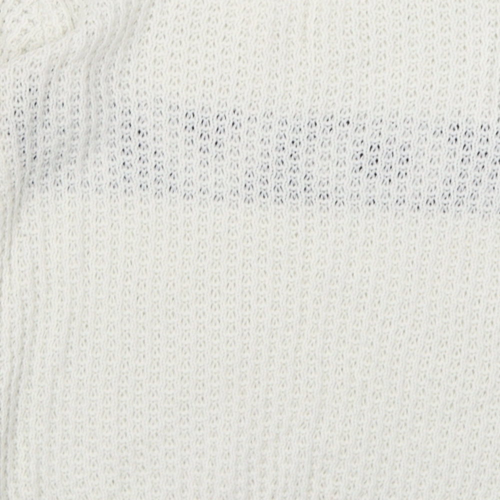 Womens UK Size S Preworn White Pullover Jumper