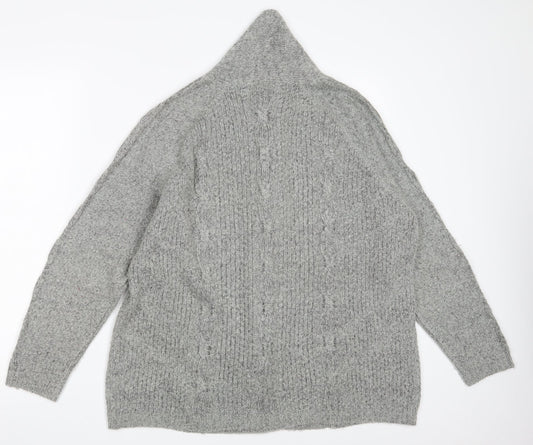 Womens UK Size M Bonmarché Grey Wrap Jumper