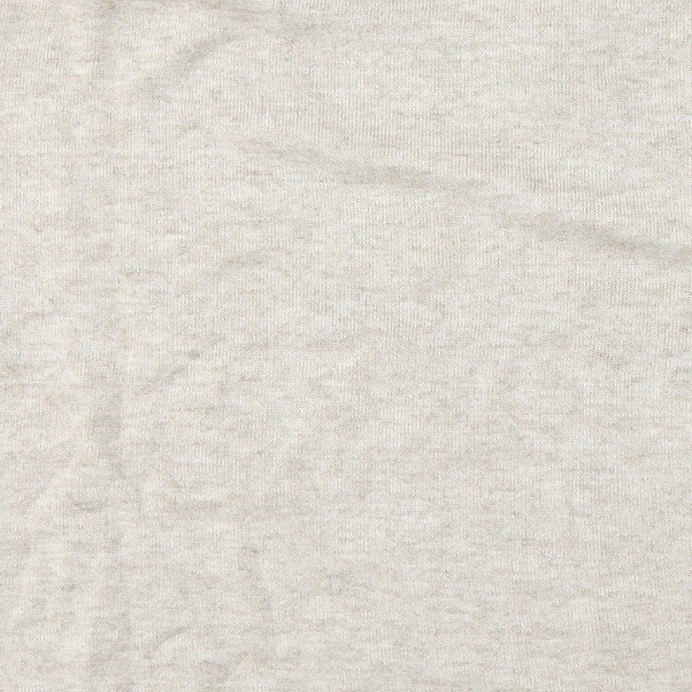 Bicalla Womens Beige Viscose Jersey T-Shirt Size L Round Neck