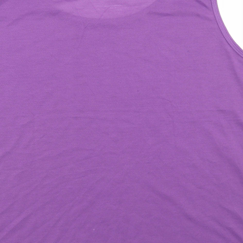 Womens UK Size 20 Gabriella Vicenza Purple Basic Tank