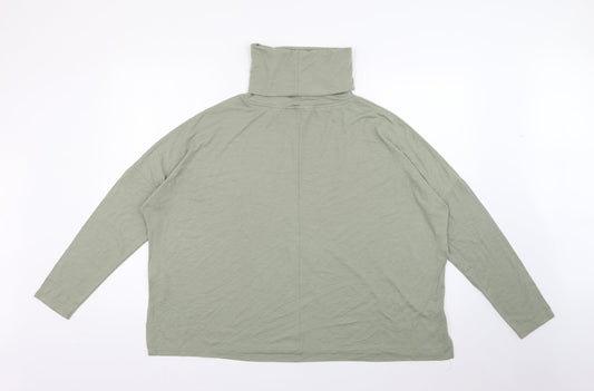 Primark Womens Green Roll Neck Polyester Pullover Jumper Size 10
