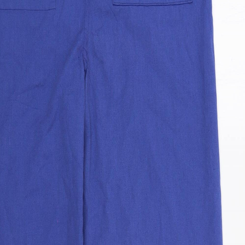 Womens UK Size S Preworn Regular Fit Blue Trousers