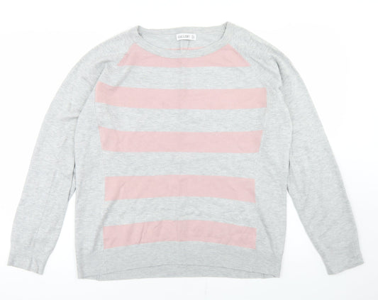Womens UK Size L Gallery Grey Pullover Jumper