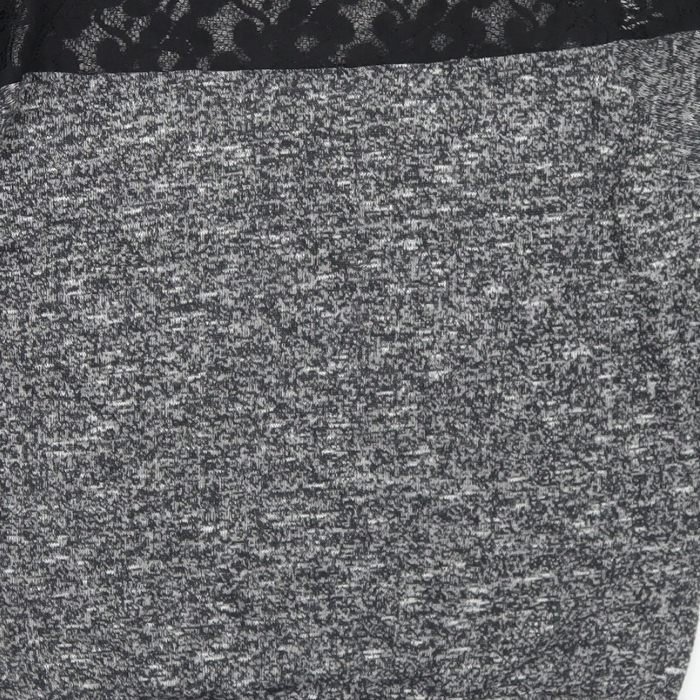 Womens UK Size 6 Atmosphere Grey Basic T-Shirt