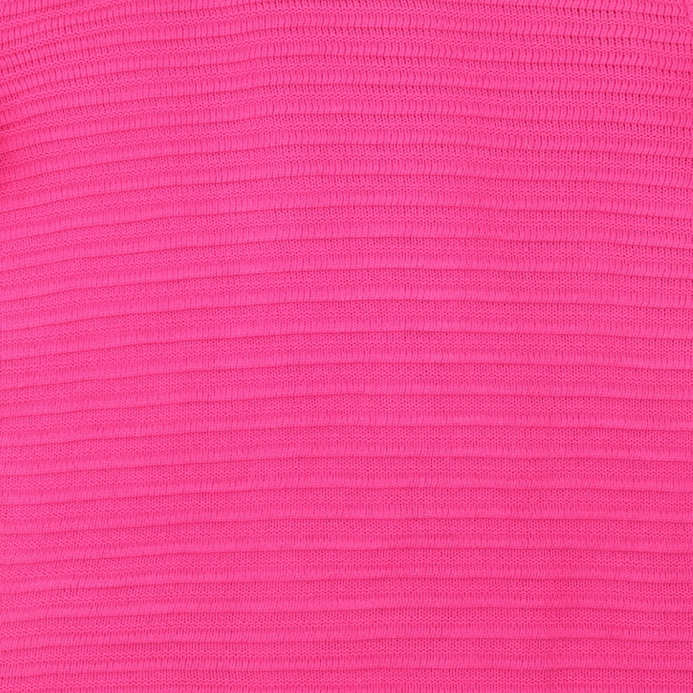 Gerard Womens Pink Crew Neck Acrylic Cardigan Jumper Size L