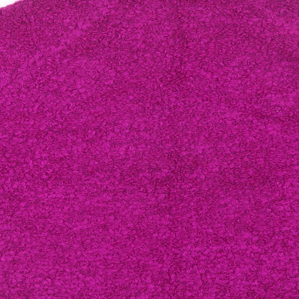 George Womens Purple Mock Neck Acrylic Pullover Jumper Size M