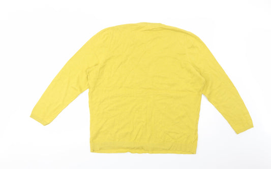 Womens UK Size 20 Bonmarché Yellow Pullover Jumper