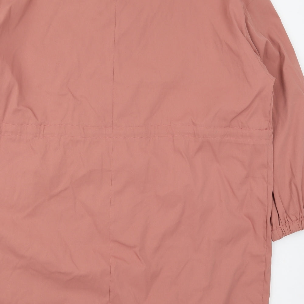 Brand and care label for SHEIN women’s pink overcoat coat, size 3XL, zip