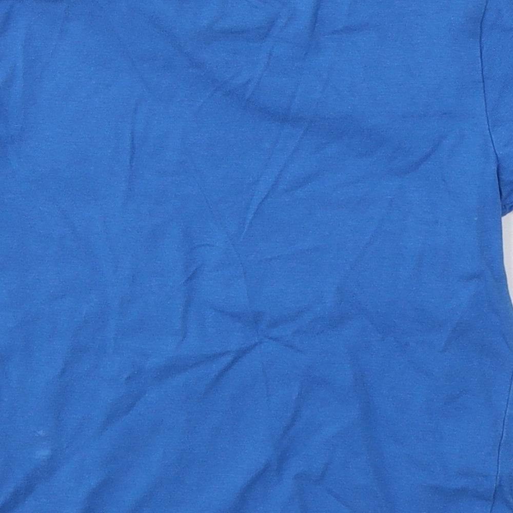 F&F Boys Blue Cotton Pullover T-Shirt Size 3-4 Years Round Neck Pullover