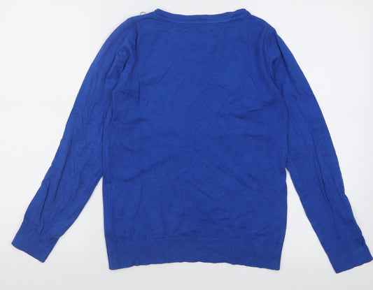 Womens UK Size 10 pep&co Blue Pullover Jumper