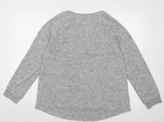 Primark Womens Grey Crew Neck Polyester Pullover Jumper Size M