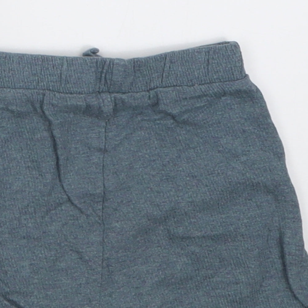 George Boys Blue Cotton Cropped Trousers Size 9-12 Months Tie