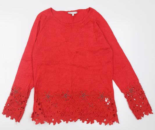 Womens UK Size S Lakeland Pink Pullover Jumper