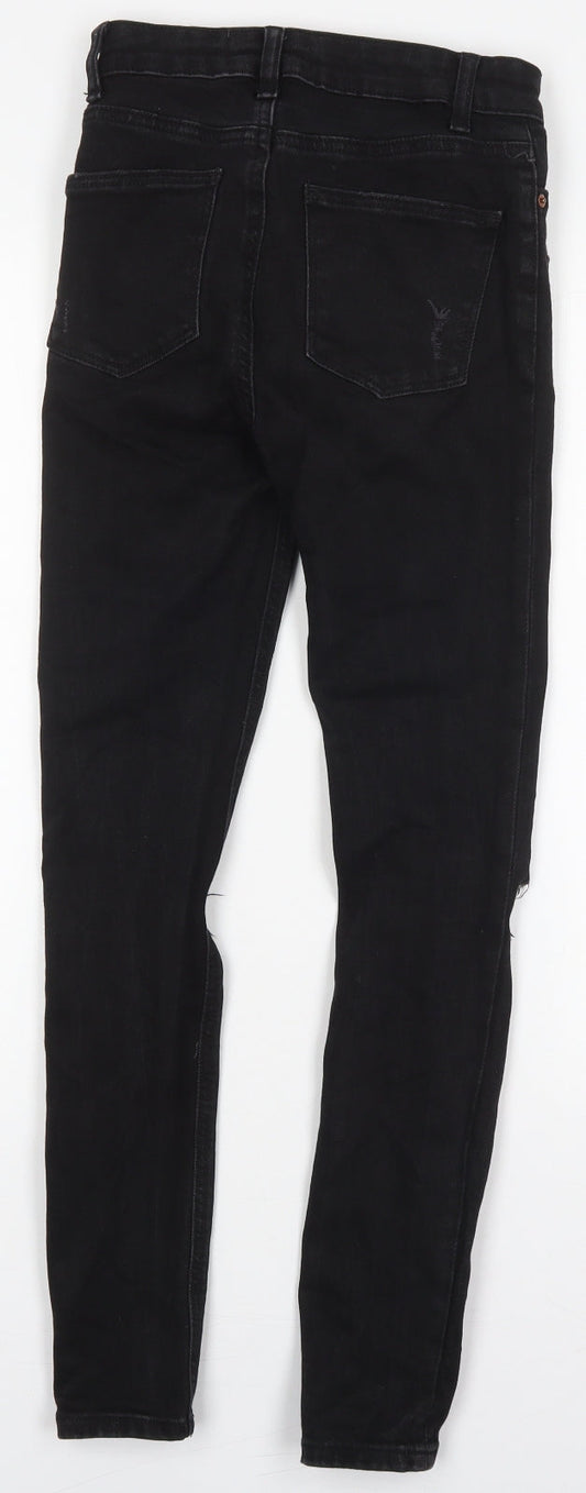 Denim Co Womens Black Cotton Skinny Jeans Size 6 L28 in Regular Button