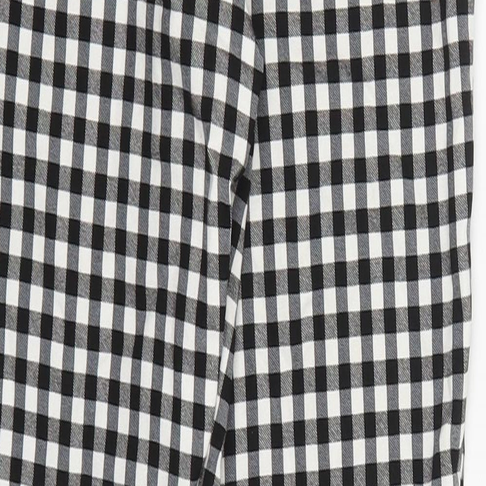 Womens UK Size S Zara Regular Fit Black Trousers