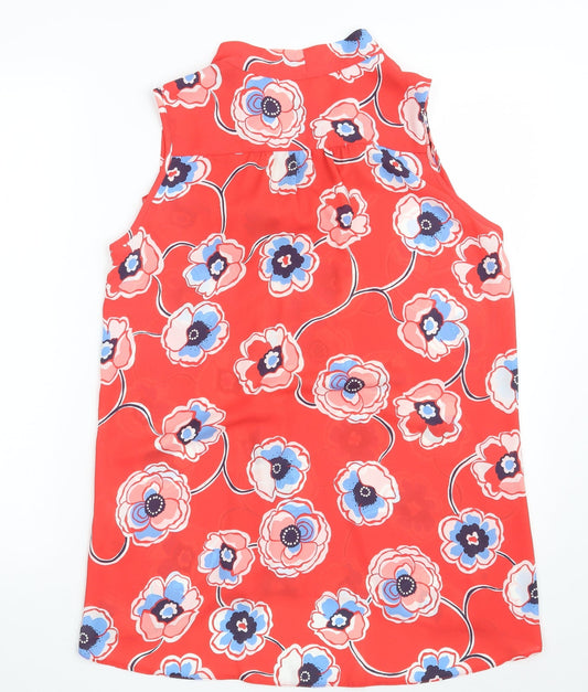 Womens UK Size 12 Red Herring Red Basic Button-Up