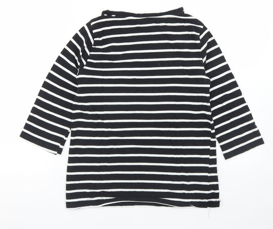 Womens UK Size S Dunnes Stores Black Basic T-Shirt