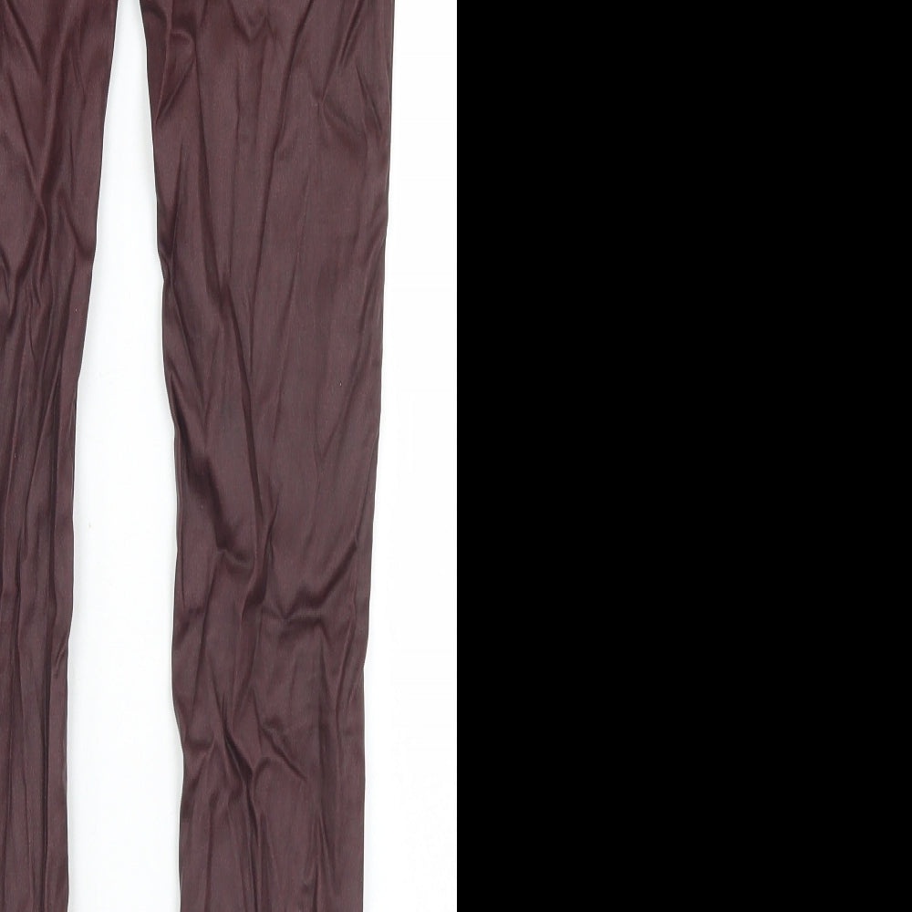 Parisian Womens Purple Viscose Skinny Jeans Size 8 L27 in Regular Button