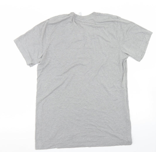 Womens UK Size M Canvas Grey Basic T-Shirt