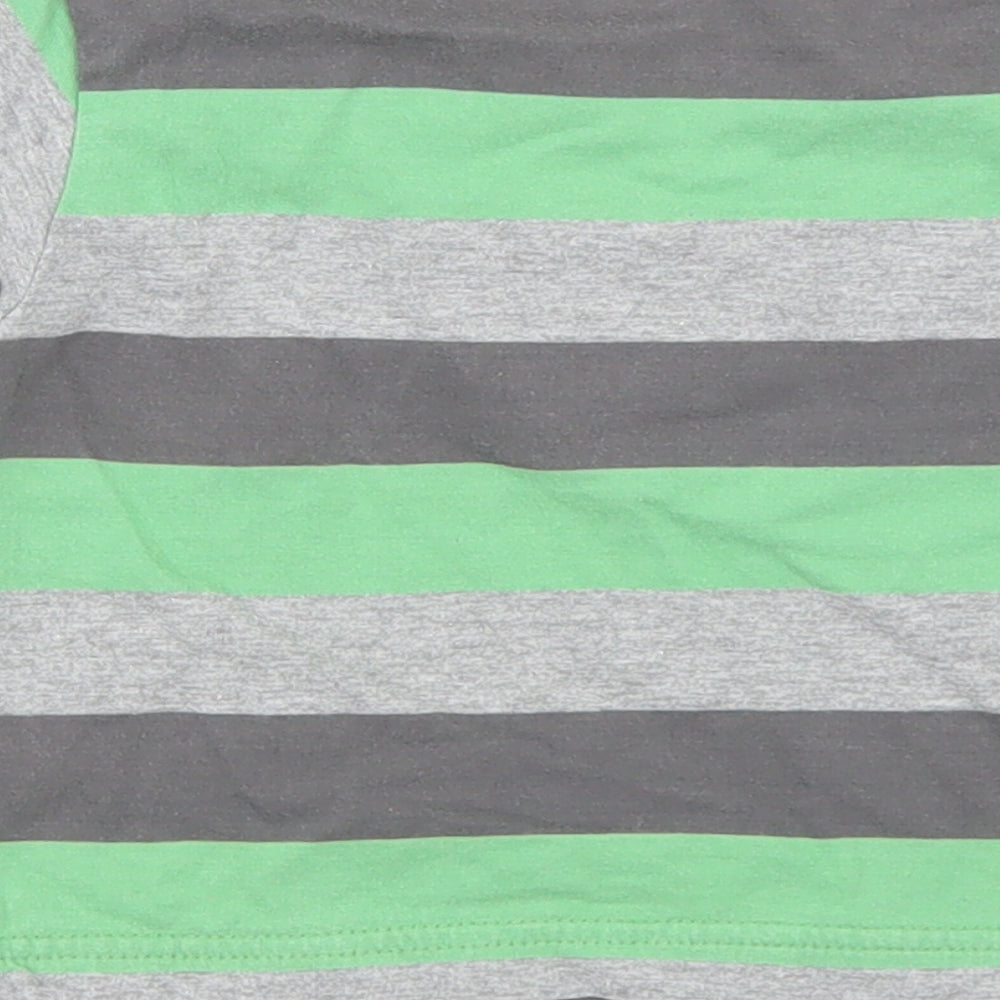 George Boys Multicoloured Striped Cotton Basic T-Shirt Size 9-12 Months Crew Neck