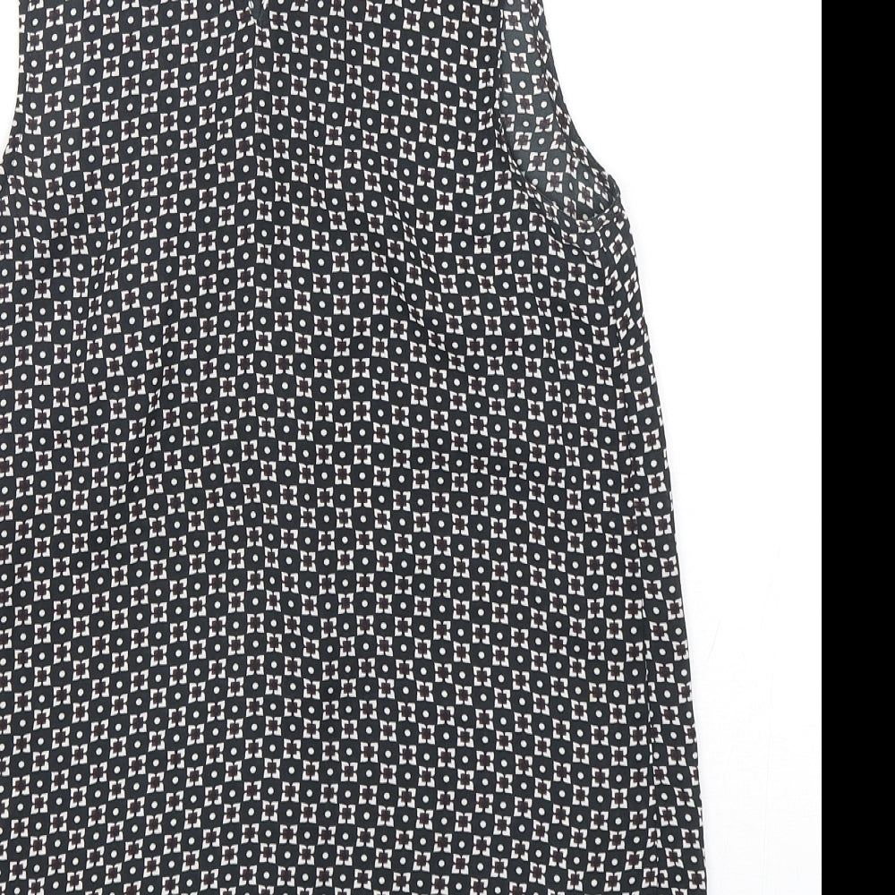 F&F Womens Multicoloured Geometric Polyester Basic Blouse Size 6 Collared